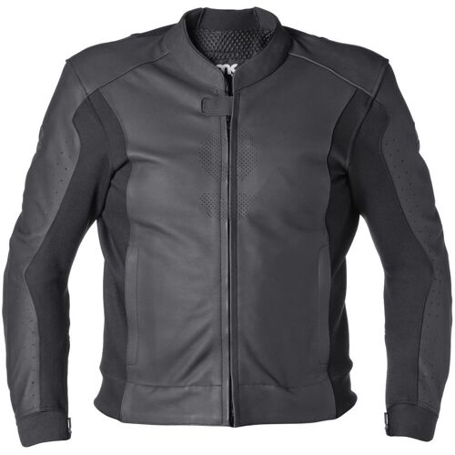 Gms Gs-1 Blouson De Moto En Cuir, Noir, Taille 58 Pour Hommes