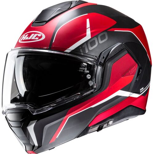 Hjc I100 Lorix Casque, Noir-Blanc-Rouge, Taille M Pour Hommes