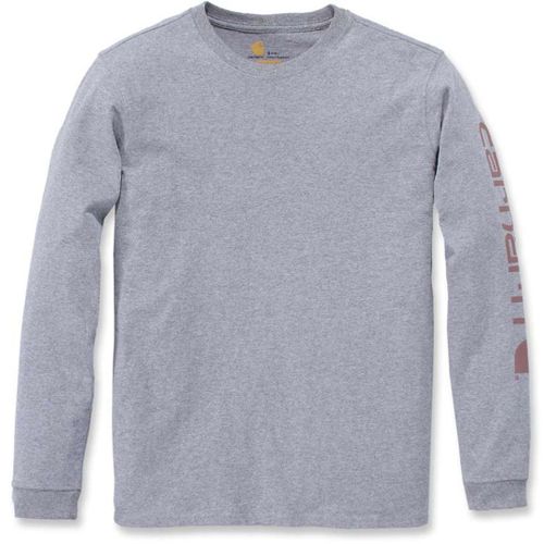 Carhartt Workwear Logo Chemise À Manches Longues Dames, Gris, Taille Xl Pour Femmes