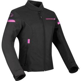 Bering Riva Veste Textile De Moto Dames, Noir-Rose, Taille 38 Pour Femmes