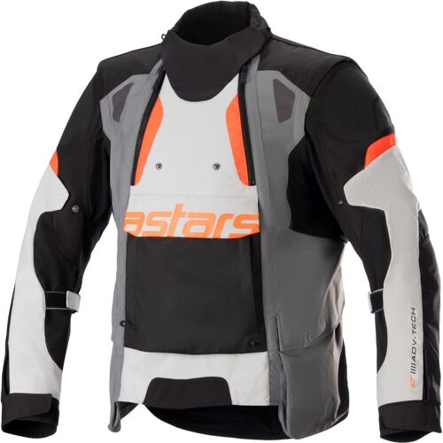 Alpinestars Halo Drystar Veste Textile De Moto, Noir-Gris-Orange, Taille S Pour Hommes