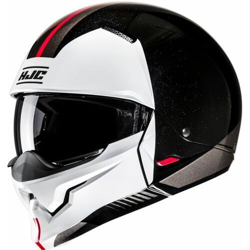 Hjc I20 Vena Casque Jet, Noir-Blanc-Rouge, Taille 2xl Pour Hommes