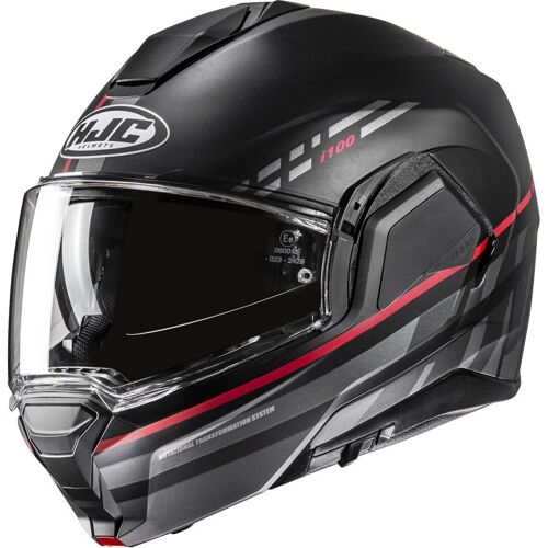 Hjc I100 Sysma Casque, Noir-Gris-Rouge, Taille L Pour Hommes