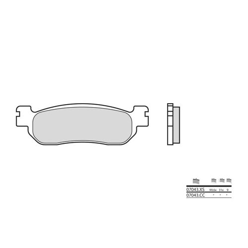 Brembo S.P.A. Plaquettes De Frein Scooter Métal Fritté - 07043xs