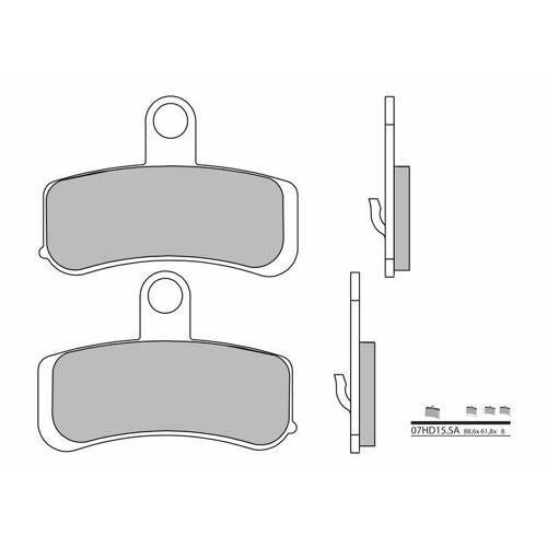 Brembo S.P.A. Plaquettes De Frein Route Métal Fritté - 07hd15sa