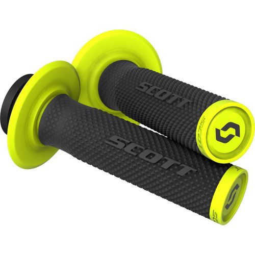Scott Sx Ii Lock-On Poignées + Jeu De Cames, Noir-Jaune