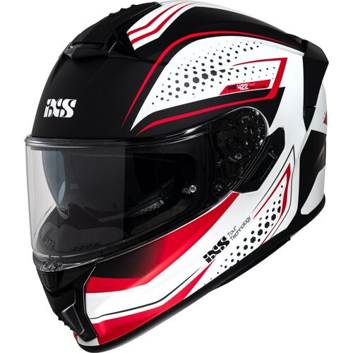 Ixs Ixs422 Fg 2.2 Casque, Blanc-Rouge, Taille M Pour Hommes