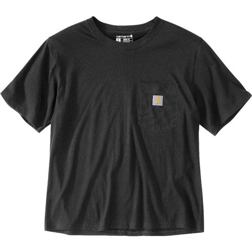 Carhartt Loose Fit Lightweight Short Sleeve Crewneck Ladies T-Shirt, Noir, Taille M Pour Femmes