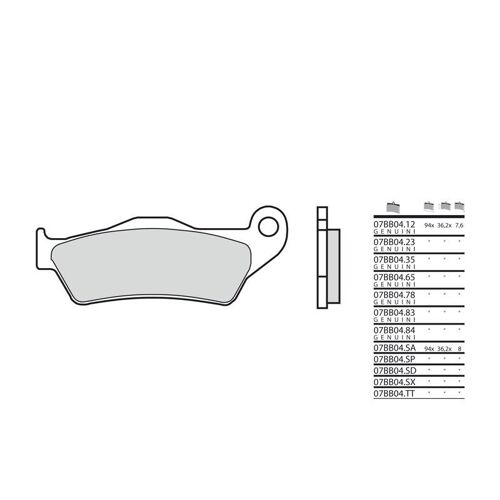 Brembo S.P.A. Plaquettes De Frein Route Métal Fritté - 07bb04la