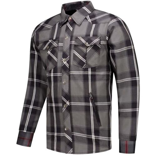 Rusty Stitches Neil V2 Chemise De Moto, Noir-Gris-Blanc, Taille M Pour Hommes