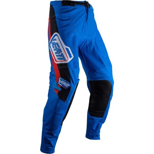 Leatt 4.5 Patch 2025 Pantalons De Motocross, Blanc-Rouge-Bleu, Taille L Pour Hommes