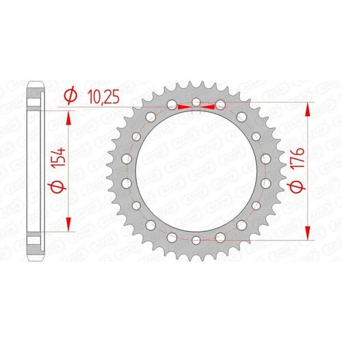 Afam Couronne Acier Standard 10801 - 530