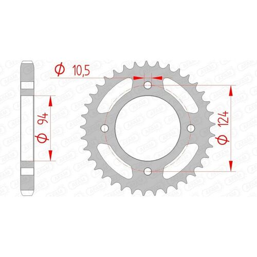 Afam Couronne Acier Standard 10505 - 530