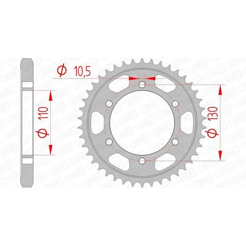 Afam Couronne Acier Standard 16502 - 530