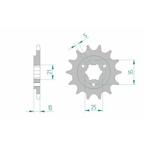 Afam Pignon Acier Standard 22600 - 520