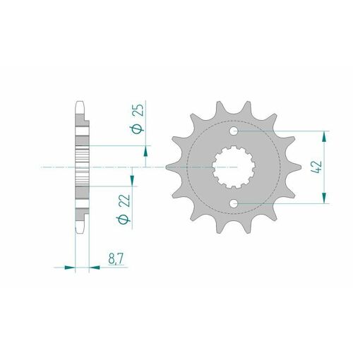 Afam Pignon Acier Standard 24501 - 520