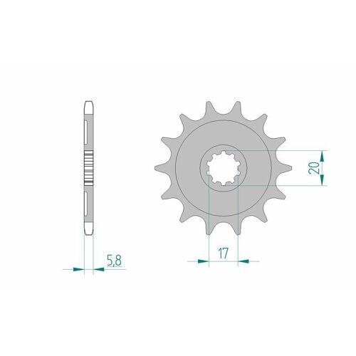 Afam Pignon Acier Anti-Boue 24304 - 520