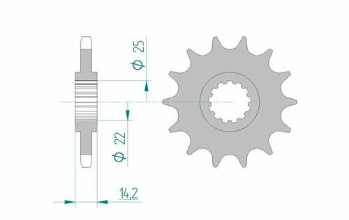Afam Pignon Acier Standard 24602 - 525