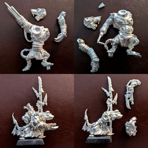Lot 4 Figurines Skaven Metal | Warhammer Fantasy V6