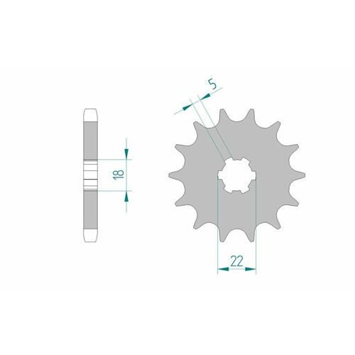 Afam Pignon Acier Standard 22501 - 530