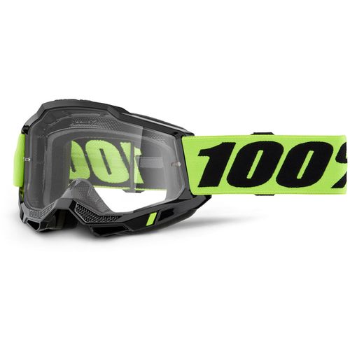 100% Accuri Ii Essential Lunettes De Motocross, Noir-Jaune Pour Hommes