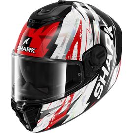 Shark Spartan Rs Hibolt Casque, Noir-Blanc-Rouge, Taille S Pour Hommes