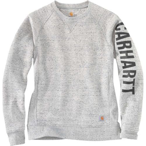 Carhartt Clarksburg Crewneck Sweat-Shirt Dames, Gris-Blanc, Taille L Pour Femmes