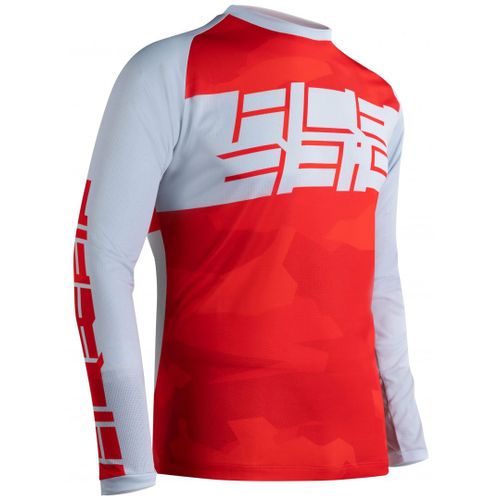 Acerbis Speeder Maillot Vtt, Gris-Rouge, Taille L Pour Hommes