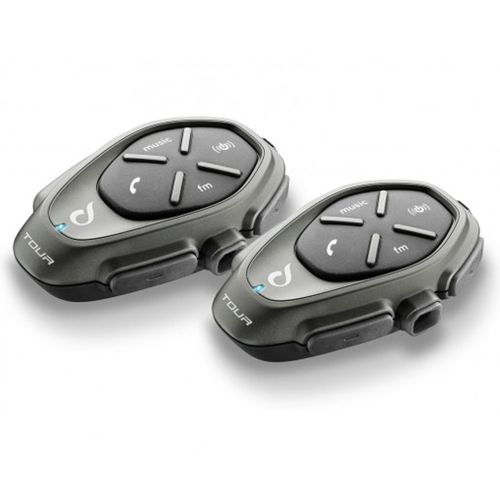 Interphone Tour Système de Communication Bluetooth - Pack Double, noir