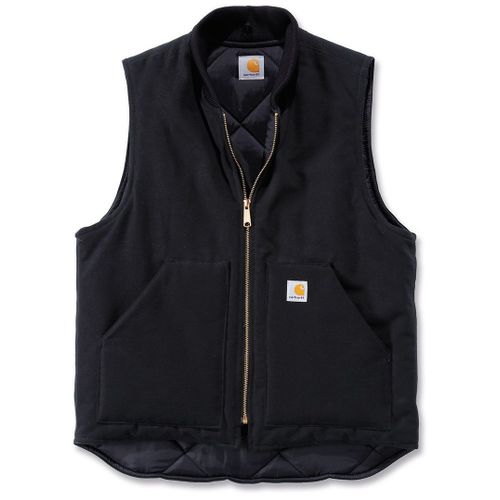 Carhartt Duck Arctic Quilt Lined Gilet, Noir, Taille Xl Pour Hommes