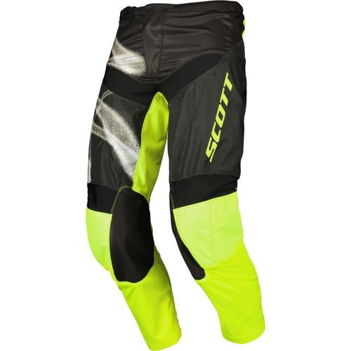 Scott Evo Dirt Caviar Black Pantalons De Motocross, Noir-Jaune, Taille 32 Pour Hommes