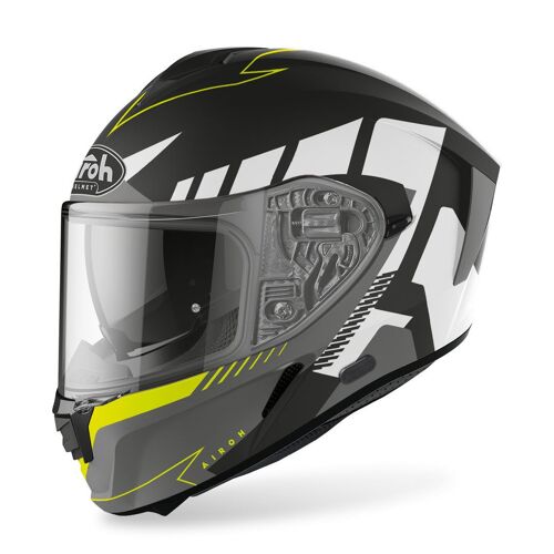 Airoh Spark Rise Casque, Noir-Jaune, Taille 2xl Pour Hommes