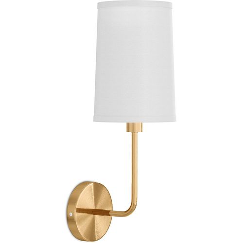 Applique Murale - Lampe Doré Avec Abat-Jour En Tissu - Sawe Doré