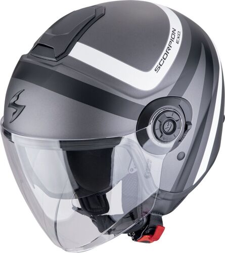 Scorpion Exo-City Ii Riva Casque Jet, Gris-Blanc, Taille 2xl Pour Hommes