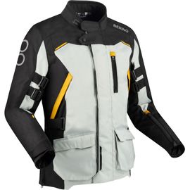 Bering Zephyr Veste Textile De Moto Imperméable, Noir-Gris, Taille M Pour Hommes