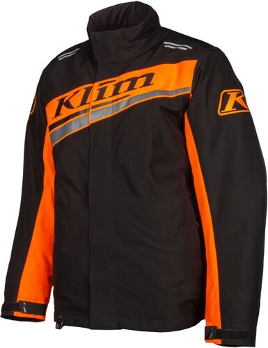 Klim Kaos Veste De Motoneige, Noir-Orange, Taille L Pour Hommes