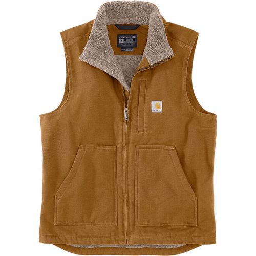 Carhartt Duck Mock Neck Gilet, Brun, Taille 2xl Pour Hommes