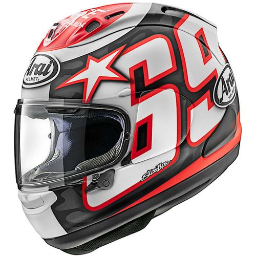 Arai Rx-7v Evo Nicky Reset Casque, Noir-Blanc-Rouge, Taille M Pour Hommes