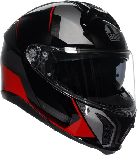 Agv Tourmodular Perception Casque, Noir-Rouge, Taille M Pour Hommes
