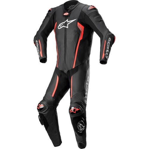 Alpinestars Missile V2 Combinaison En Cuir De Moto Une Pièce, Noir-Rouge, Taille 54 Pour Hommes