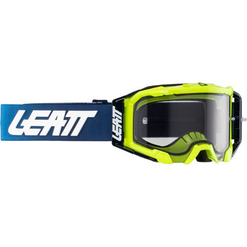 Leatt Velocity 5.5 Classic 2024 Lunettes De Motocross, Blanc-Bleu-Jaune-Multicolore Pour Hommes