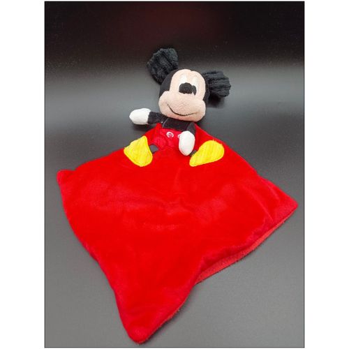 Doudou Plat Souris Mickey Plat Rouge Et Noir - Disney - Nicotoy - Simba Toy