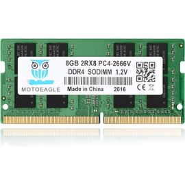 8GB RAM Memory 1RX8 DDR4 2666MHz SODIMM PC4-21300 (PC4-2666V) CL19 SODIMM 1.2V 260 Pin Non-ECC Laptop