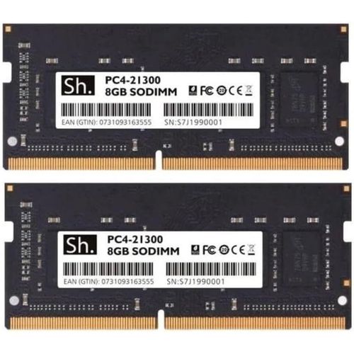 DDR4 RAM 16 Go (2 x 8 Go) Kit SODIMM 2666MHz Mémoire RAM pour Ordinateur Portable - CL19, 1.2V, PC4-21300, 260-pin - Compatible avec Notebook, Ultrabook, Mini-PC, DDR4 SO-DIMM