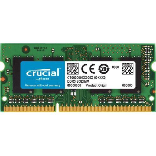 Crucial CT102464BF160B RAM Memory 8GB DDR3 1600MHz CL11 SODIMM Low Voltage Notebook Memory