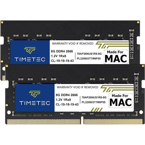 16 Go KIT(2 x 8 Go) Compatible avec Apple DDR4 2666 MHz iMac mi-2020 (20,1/20,2) / iMac mi-2019 (19,1) 27 Pouces avec écran Retina 5K, Mac Mini Fin 2018 (8,1) PC4-21333 / PC4-21300 Mac RAM