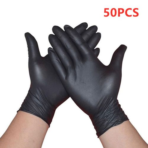Gants de poulet sans latex violet NitCarter,gants pour livres,mécanicien,travail,cuisine,vaisselle,jardin,beauté,tatouage,100 pièces - Type Black 50PCS-S