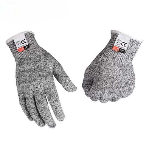 Gants de cuisine résistants aux coupures de qualité 5,Protection de sécurité pour la coupe du verre HPPE résistant aux rayures pour les jardiniers - Type GRAY-M