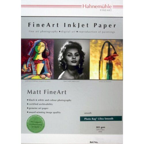 hahne Mühler 10641613 photo Rag Ultra Smooth 25 A3 + Papier d'impression