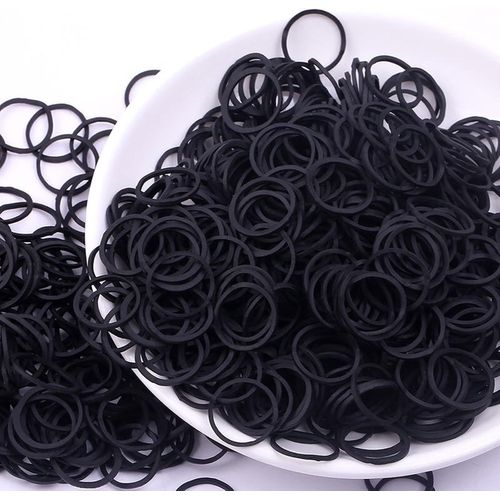1000 Pièces Mini Bandes De Caoutchouc Élastique Soft Elastic Bands Noir, Pour Les Cheveux Des Enfants,Coiffure De Mariage Et Plus